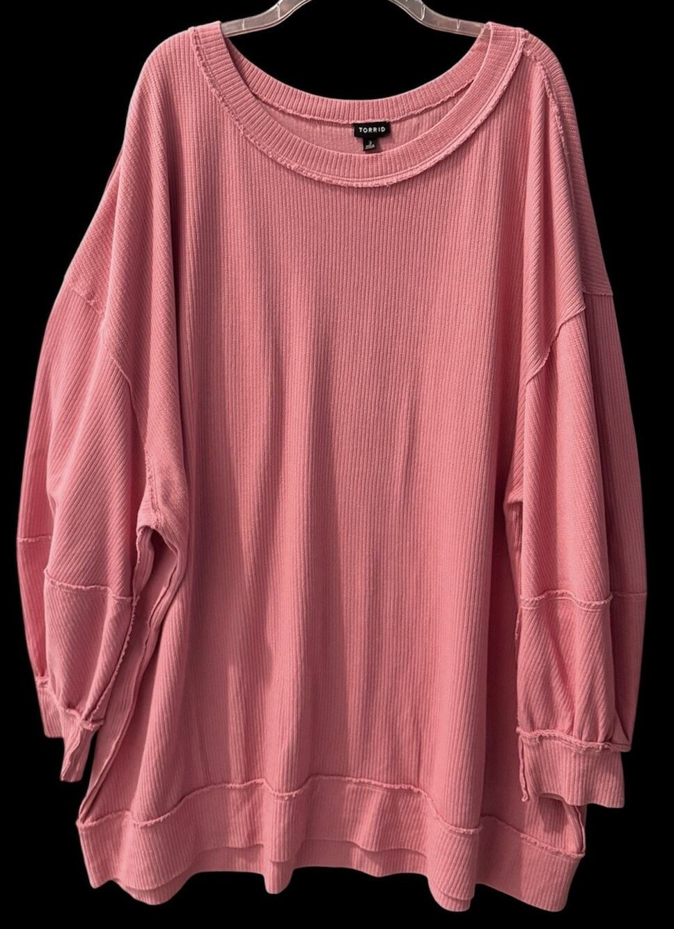 Torrid Mauve Ribbed Long Sleeve Knit Top Size 3X
